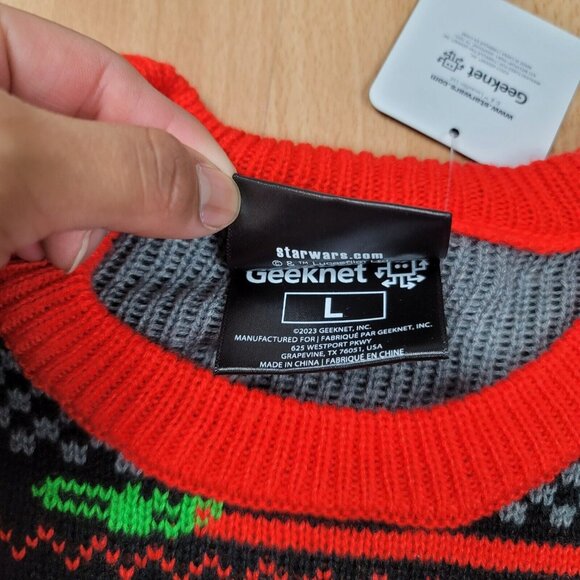 NEW Star Wars Darth Vader Ugly Christmas Sweater Men's Size Large Holiday Knit - Picture 6 of 10